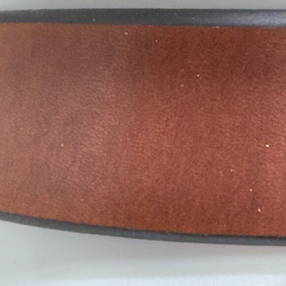 JOHNSTON & MURPHY Mens Brown Leather Belt With Silver Buckle Size 34" - Picture 3 of 10